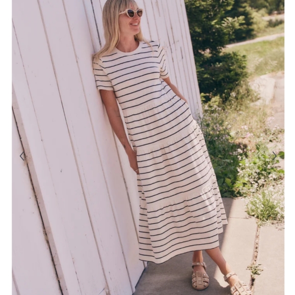 Marine Layer Dresses & Skirts - Marine Layer Vintage Slub Midi Dress Antique White Small